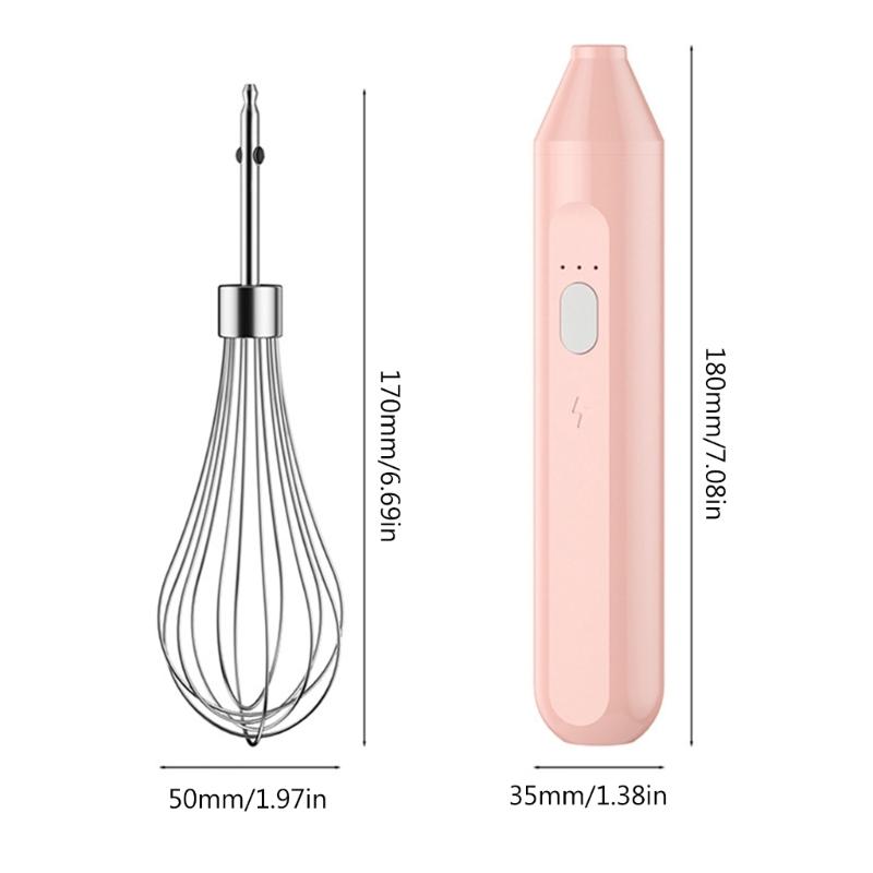 Batteur à œufs réglable à 3 vitesses, mousseur à lait rechargeable, fouet électrique portatif, batteur à mousse, mélangeur à main facile à utiliser