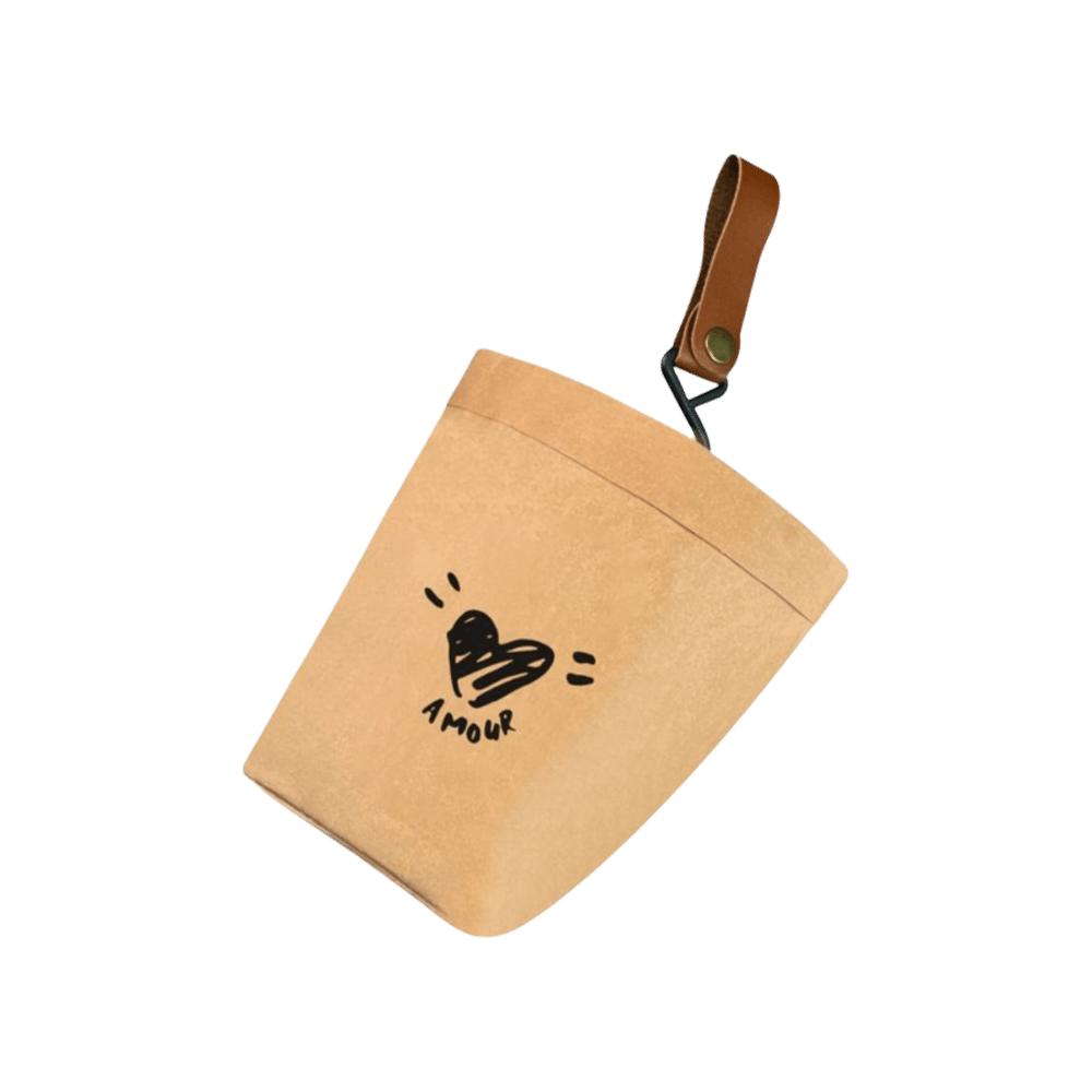Multipurpose Vehicle Organizer Bear Shaped Kraft Paper Storage Bag Car Air Vent Trash Can  Car Use