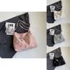 Stylish Korean Fashion Large Capacity Tote Bag For Women In Black Beige Pink Silver