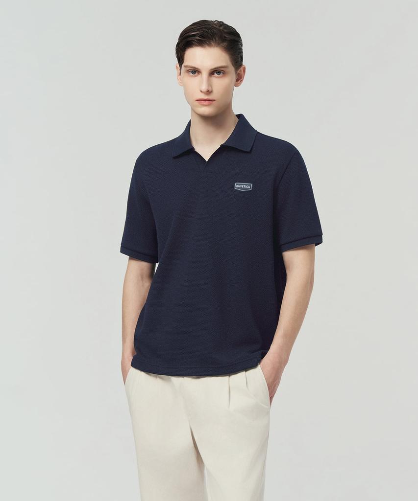 DUVETICA Matarello (Dark Navy) (Men'S Short-Sleeve Polo Shirt)