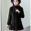 Autumn Winter Women's Faux Fur Coat New Mid-length Imitation Mink Coat Large Size Loose Soft Comfortable Fur Jacket 4XL