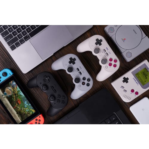 8bitdo Pro 2 Gamepad, graue Version für NS Switch, PC, Android, macOS, Steam Deck, iPhone, iPad, macOS, Apple TV, Raspberry Pi