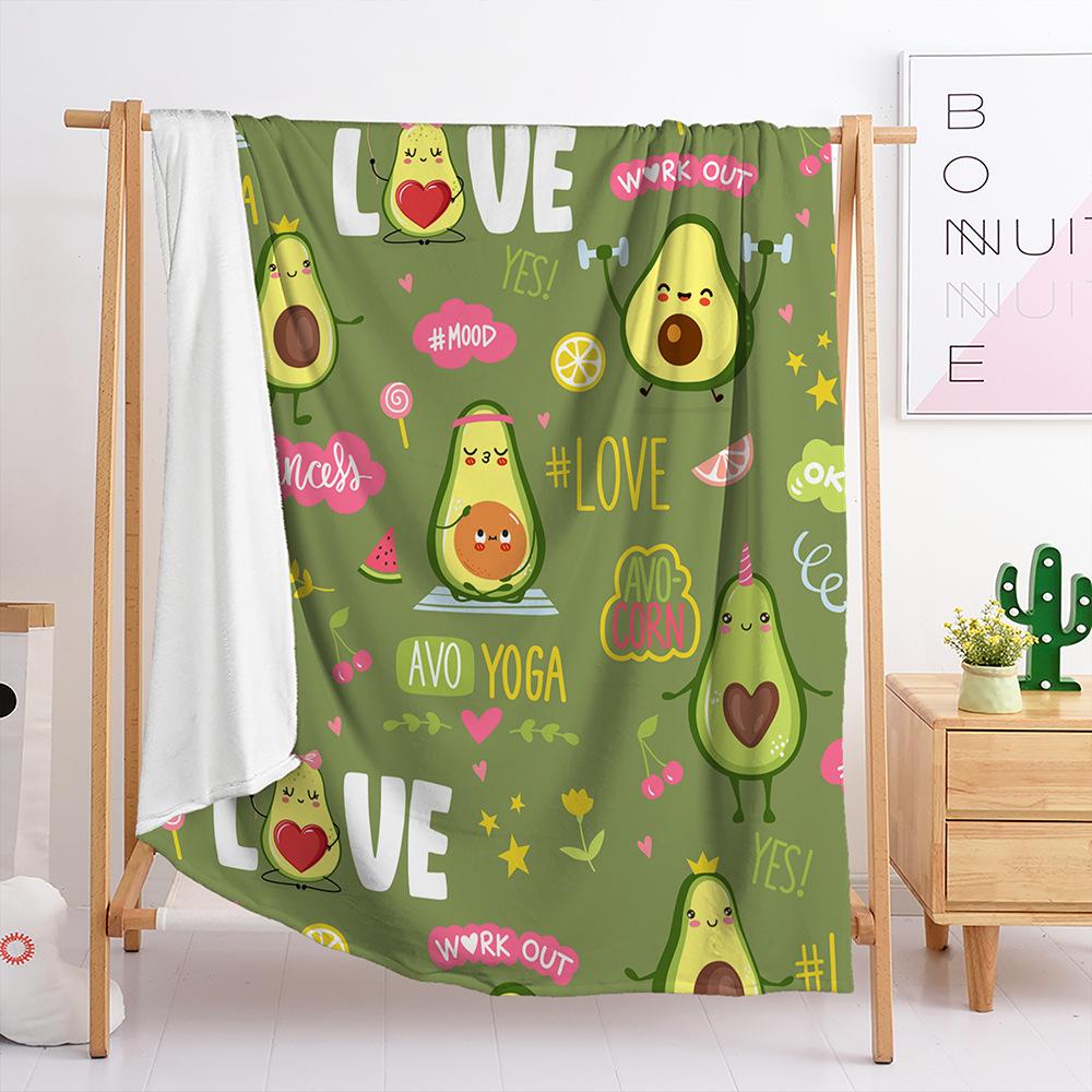 Blanket Flannel Blanket Illustration Flower Animal 3D Digital Printing Blanket Cover Blanket