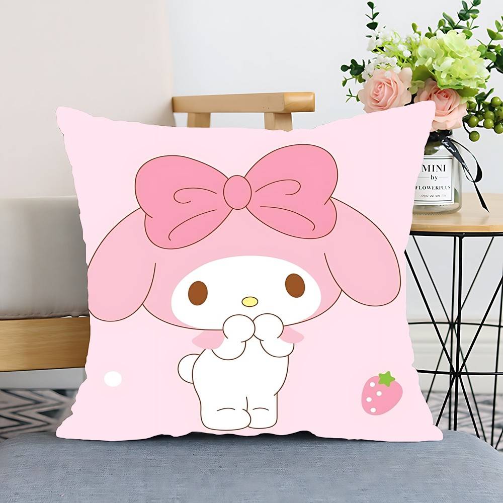 S-Sario M-My M-Melody Pillow Case Cushion Cover Polyester Pillowcase Decorative Sofa Cushion Pillowcase Home Decor