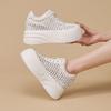 Thick-soled Hollow Fashion Casual Shoes for Women In Summer Woven Mesh White Shoes All-match Platform Shoes
