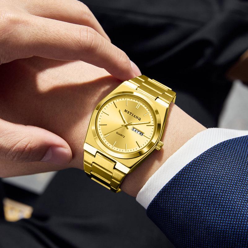 Simple Watch Men'S Fashion Non-Mechanical Quartz Watch Steel Belt Men'S Business Steel Belt Watch