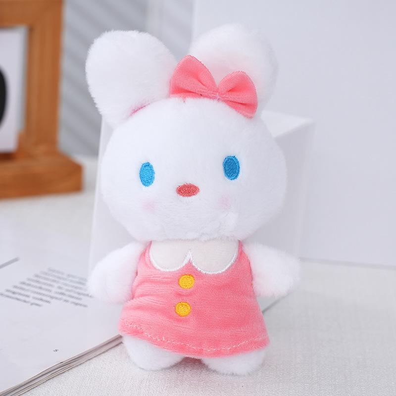 

Plush Bunny Adorable Toy Keychain Cute Doll Bag Charm Fluffy Rabbit Pendant StyleD