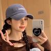 Fashion Hat New Hat Women's Old Washed Cotton Textured Baseball Cap Versatile Face Small Hat Women's Korean Edition Embroidered Cap