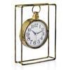 MUYIKA Supera Decorative Metal Table Clock with Silent Mechanism, 23x32 Cm, 3 Different Colors, Home Decoration, Table and Desk Clock, Stylish Clock