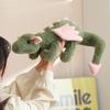Cute Matcha Green Dragon Plush Toy Soft Stuffed Dragon Doll with Pink Wings Huggable Adorable Plushie for Girl Gift