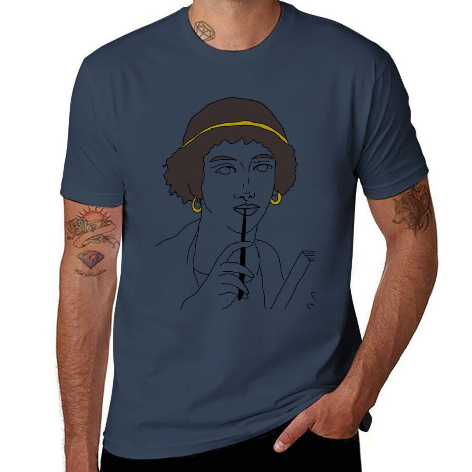 Sappho Outline Tshirt Street Fashion Casual Tee Shirt S