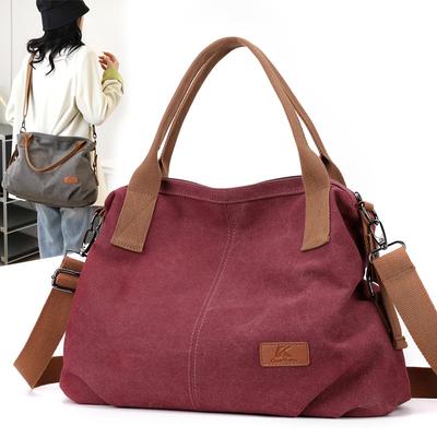 Crossbody Bag Large Capacity Women's High Sense Fashion Versatile Shoulder Canvas Bag Women's Commuter Leisure Portable Mommy Bag