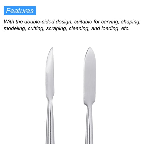 uxcell Wax Carving Knife, Double-Ended Wax Carving Tool, Stainless Steel Spear Point & Shaping Knife, Hand Tool for Shaping and Modeling