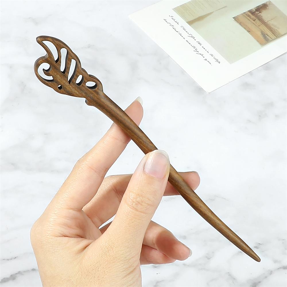 12 Styles Chinese Vintage Hairpins Green Sandalwood Ethnic Hair Sticks Women Girls High Quality Hairstyles Hair Accessories Gift