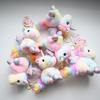 Iridescent Unicorn Angel Wings Plush Keychain Doll
