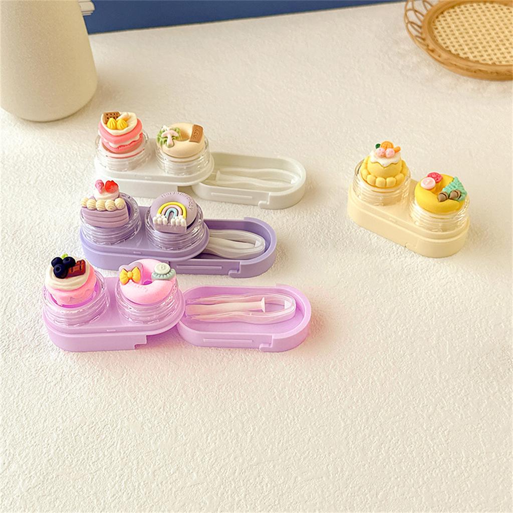 Portable Contact Lenses Case Remover Tool with Cover Travel Easy Carry Plunger Suction Cup Applies Contacts Safely