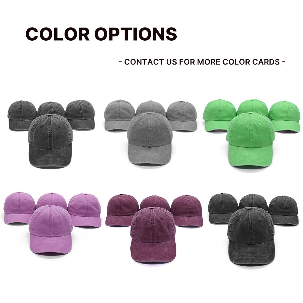 Sporty Common Unstructured Soft Custom Logo Unisex Vintage Distressed Cotton 6-Panel Baseball Cap Dad Hats Metal Four