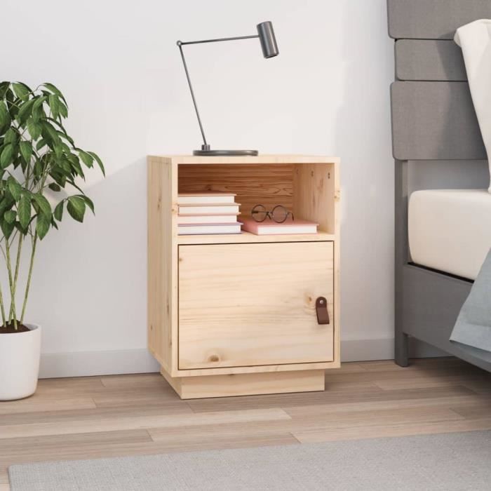 VidaXL Bedside Table 40x34x55 Cm Solid Pine Wood 818315