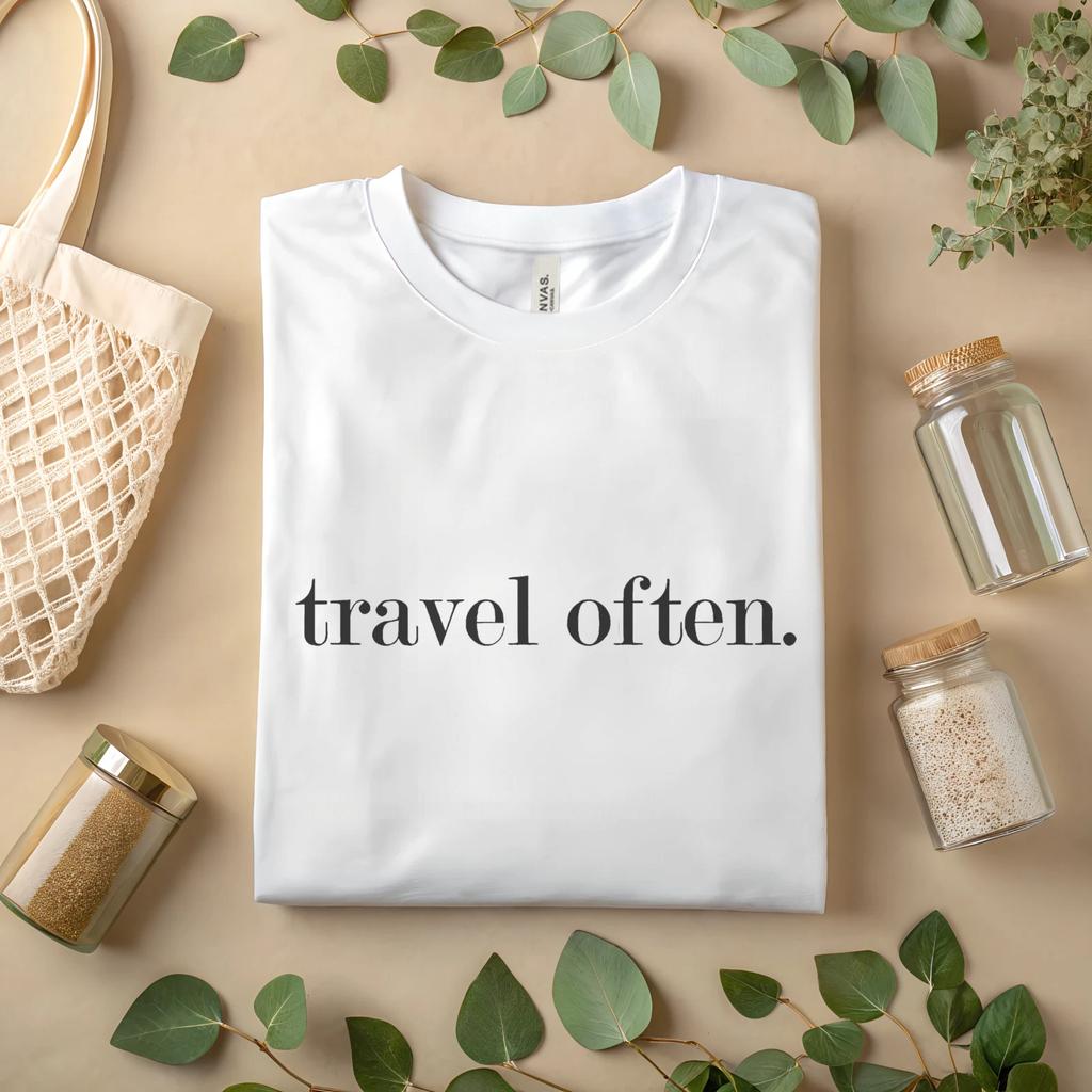 Travel Often T-Shirt – Minimalist Adventure Graphic Tee A485