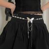 Fringed Butterfly Waist Chain Lustrous Metallic 2000s Belly Chain Belt for Female Fashion Waist Decors Women Body Jewelry