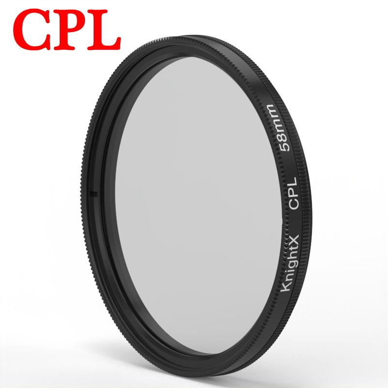 KnightX CPL polarizing filter  49mm 52mm 55mm 58mm 62mm 67mm 72mm 77mm For canon eos sony nikon 50d 700d 200d d600 40.5mm
