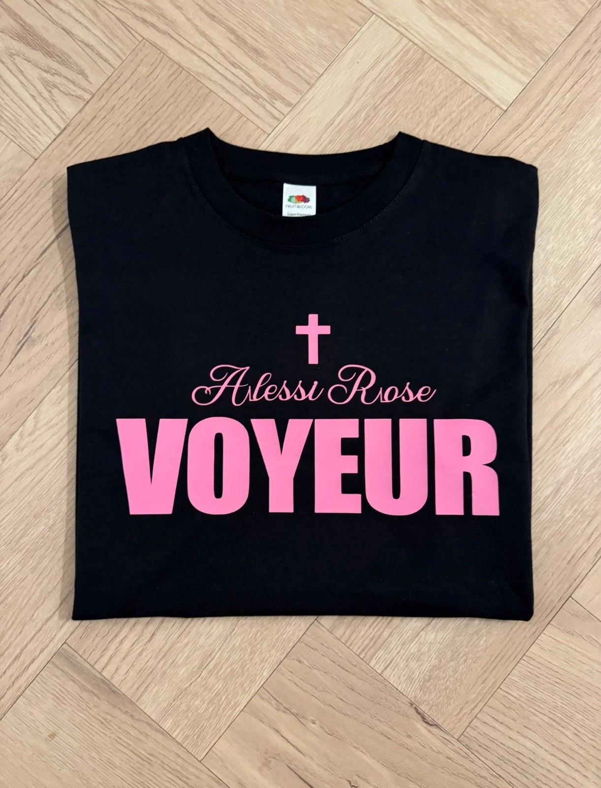 Alessi Rose “VOYEUR” - Lyric unofficial fan inspired T-shirt M