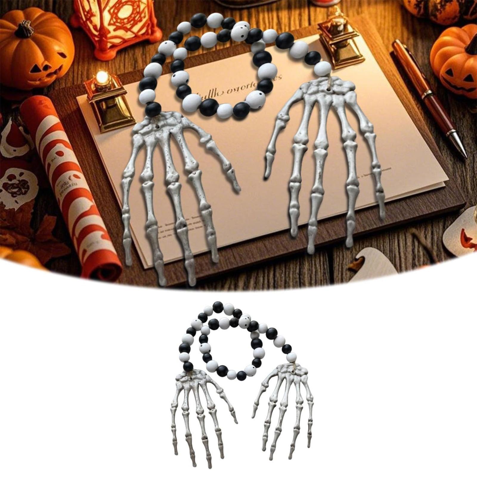 

Гирлянда Скелет на Хэллоуин, Бусы Скелетные Руки на Хэллоуин, Декор Ожерелья на Хэллоуин, Декор для Многоярусного Подноса, Украшение, Реалистичный Пластиковый Скелет в Натуральную Величину One Size