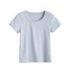 Round Neck Korean Style Slim Summer Top Short Sleeve White T-Shirt Women's T-Shirt