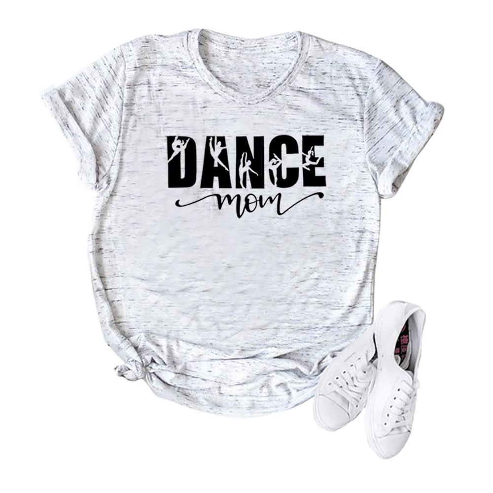 Dance Mom Shirt Dance Lover Dancer Mama Tshirt Vintage Mom Life Tees Women Short Sleeve Casual Tee Harajuku Tops Gift for Mom