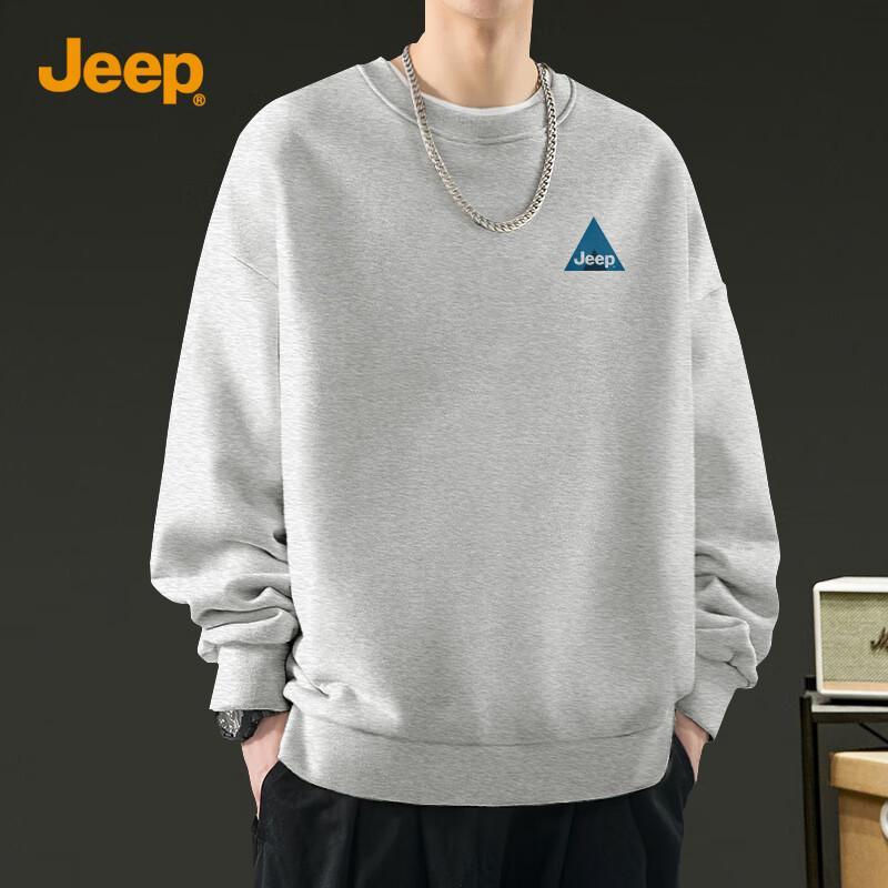 Jeep Men's Heavyweight Round Neck Pullover Sweatshirt