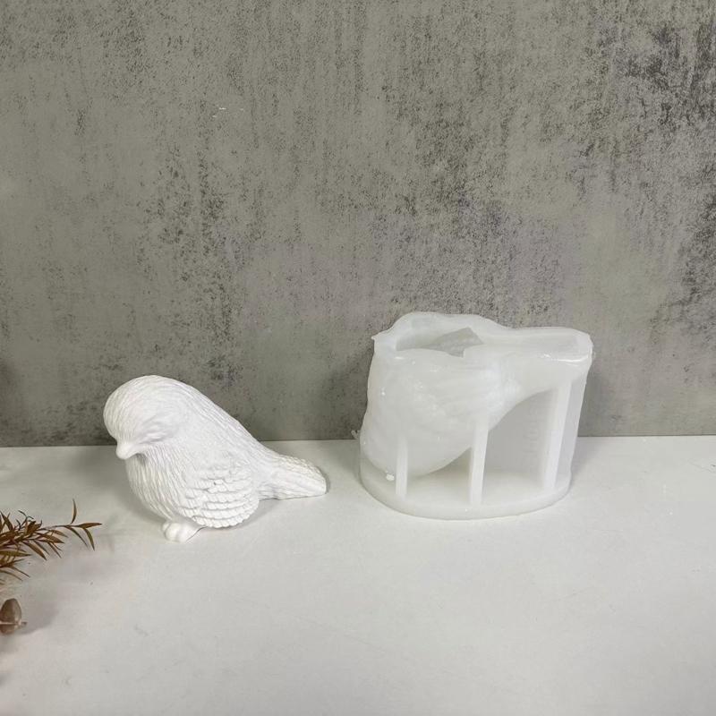 Bird Shaped Candle Molds Bird Shaped Resin Molds for Making Candle Soap Room Decorations Cake Top Fondant Decorations