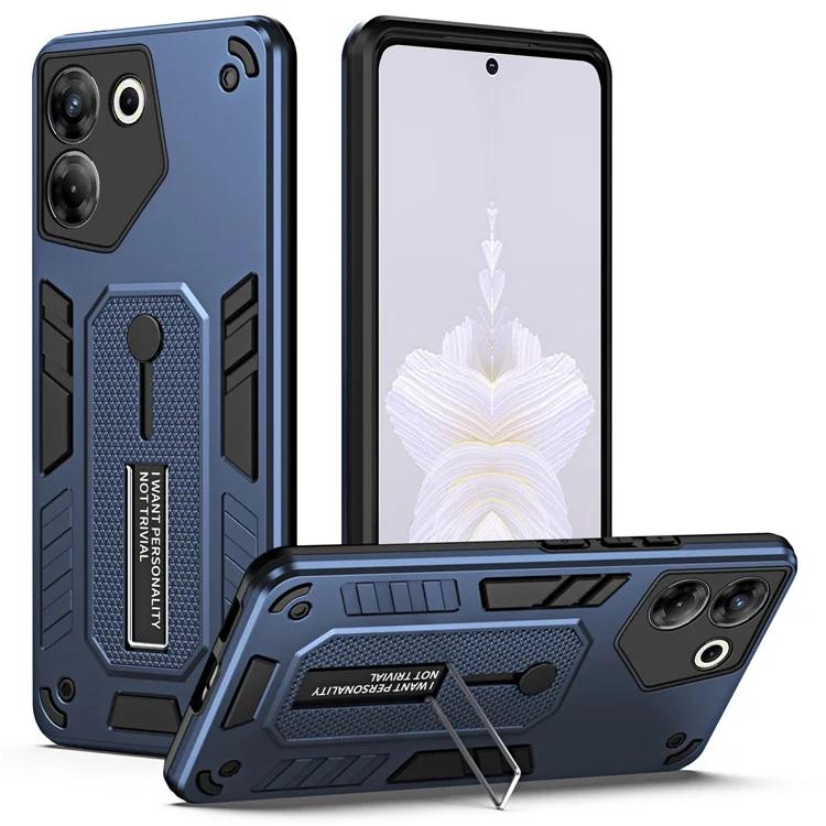 

Для TECNO Camon 20 Pro 5G металлический чехол для телефона с подставкой ПК + двухслойная защита из ТПУ
