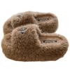 Internet Celebrity Mao Mao Slippers Women Wear Autumn and Winter 2025 New Home Super Fire Ins Tide Non-slip Thick Bottom Cotton Mop