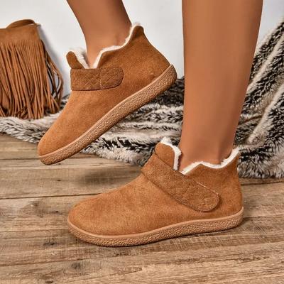 Fashion Female Shoes On Sale 2024 Sleeve Women's Boots Winter Round Toe Plush Fleece for Warmth Solid Flat Casual Large Size Snow Boots