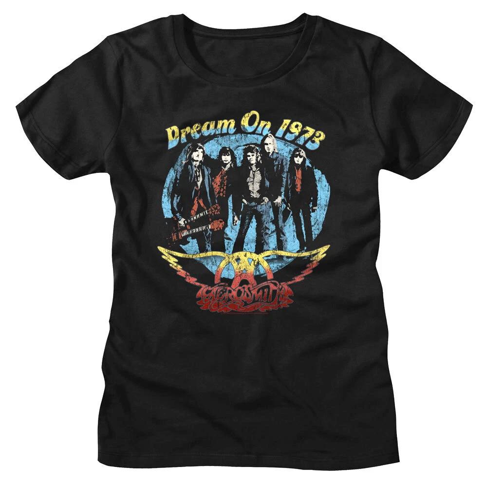 Aerosmith Dream On Tour 1973 Women s T Shirt Vintage Photo Rock Band Album Merch S