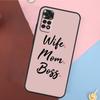 Wife Mom Boss Quotes Cover For Xiaomi Redmi Note 14 13 12 9 10 11 Pro 9S 10S 11S 12S Redmi 14C 10C 12C 13C Case