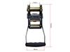 Set of 2 Ratchet Buckle Lashing Belts with J-Hooks, Tire Tie-Down Capacity (2.5 Ton), Black, for Car Tires and Fastening