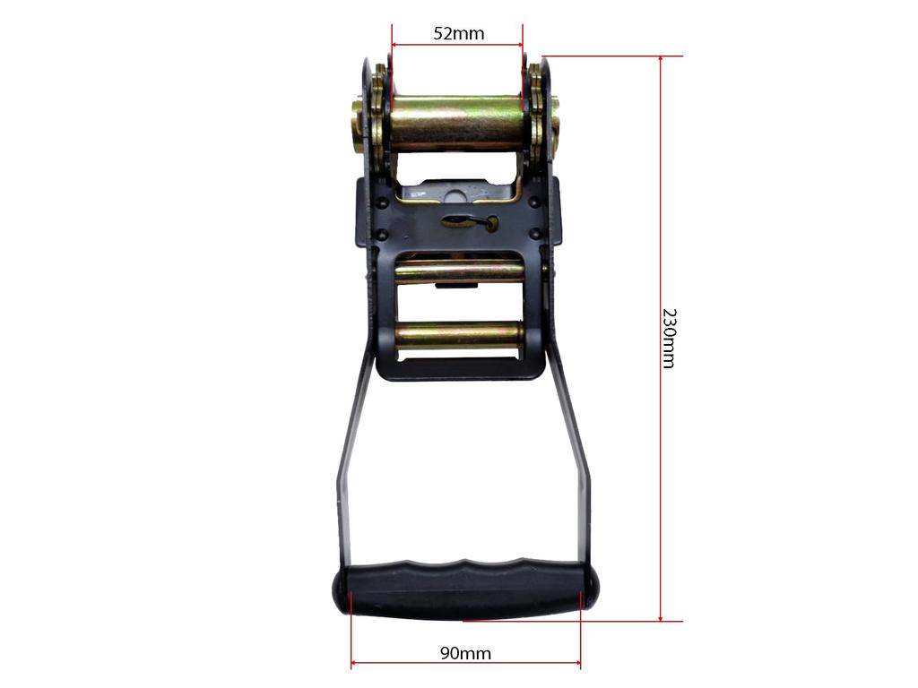 Set of 2 Ratchet Buckle Lashing Belts with J-Hooks, Tire Tie-Down Capacity (2.5 Ton), Black, for Car Tires and Fastening
