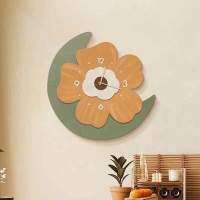 Fashion 30cm Flower Creative Clock Modern Artistic Simple Wall Clock Cartoon Slient Decor Home Clock Birthday Gifts