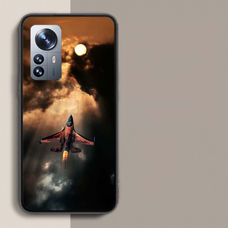 Black Sky Jet Fighter Phone Case For Xiaomi Mi 13 12T Poco F7 Pro 14 Ultra 15 Pro 12X 12 9 8 Lite 5G 11T 11i 10 10T Pro Capa