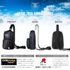 FULTON Blue Impulse 70th Anniversary Ballistic Nylon Body Fits Both Left and Right Shoulders Bag, Crossbody,