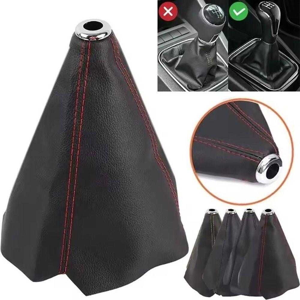 1Pcs PU Leather Gear Shift Collars 16mm Shift Lever Knob Boot New Dust Cover Car Auto Accessory