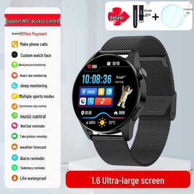 T09 Sport Smartwatch GT8: Waterproof with Heart Rate, Blood Pressure, Blood Oxygen Monitoring, Offline Payment, and NFC.