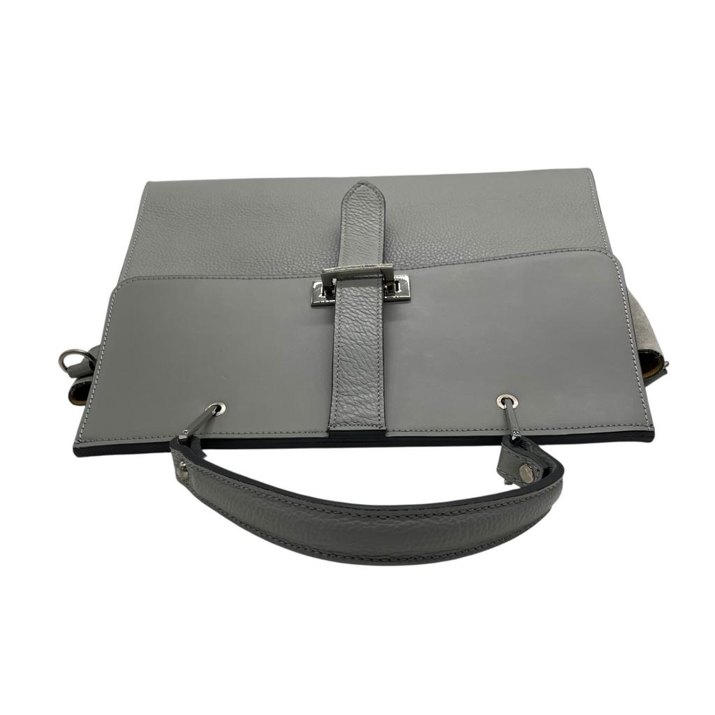 Used CAMELLIAHandbag gray leather/Suede Women