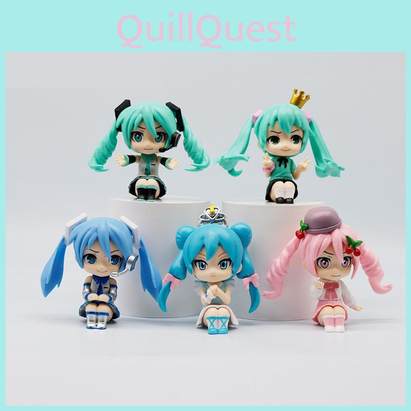 Charming Q Version Hatsune Miku 8.5cm Pvc Anime Character Figure For Decoration