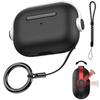 (Black-White) for AirPods Pro 3 with Phone Holder Safety Lock Protective Case for Apple AirPods Pro 3rd Generation with Lanyard