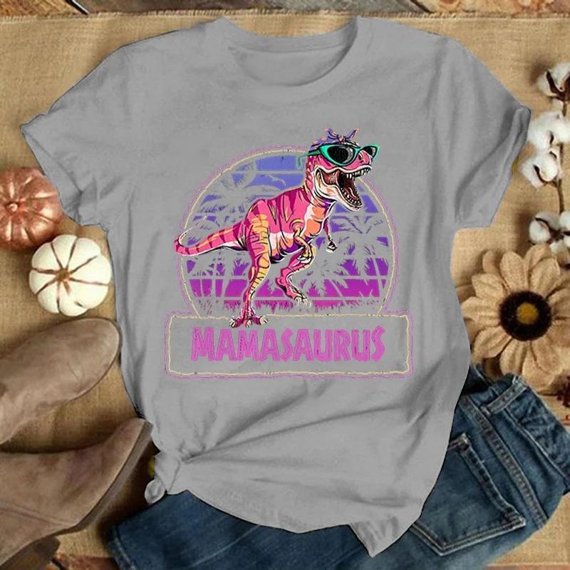 Mother'S Day Mamasaurus Dinosaur T-Shirt Men Women Fashion Harajuku T Shirt Summer Cool Short Sleeve Hip Hop Top