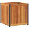 Plant Pot 45x45x44 cm Solid Acacia Wood and Steel