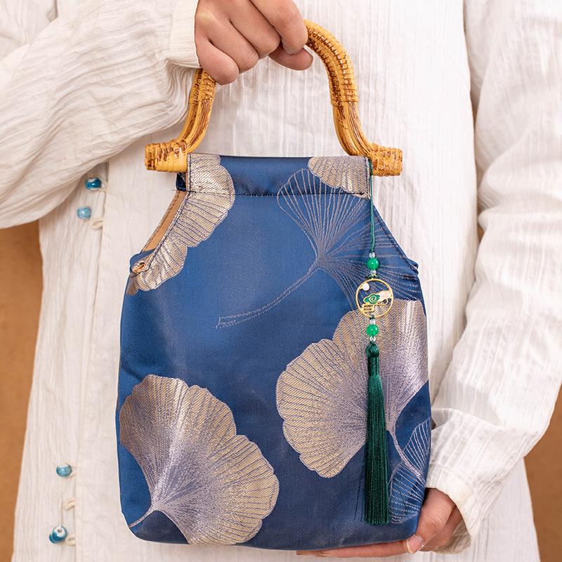 Chinese Style Tea Cake Gift Bag Loong Boat Festival Zongzi Packaging Travel Handheld Creative Bags Teng Handle Material Package