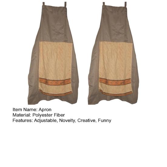 Chef Prank Apron for Men Creative Surprise Pocket Apron Surprise Pocket Gag Gift for Adults Kitchen Comedy Accessory